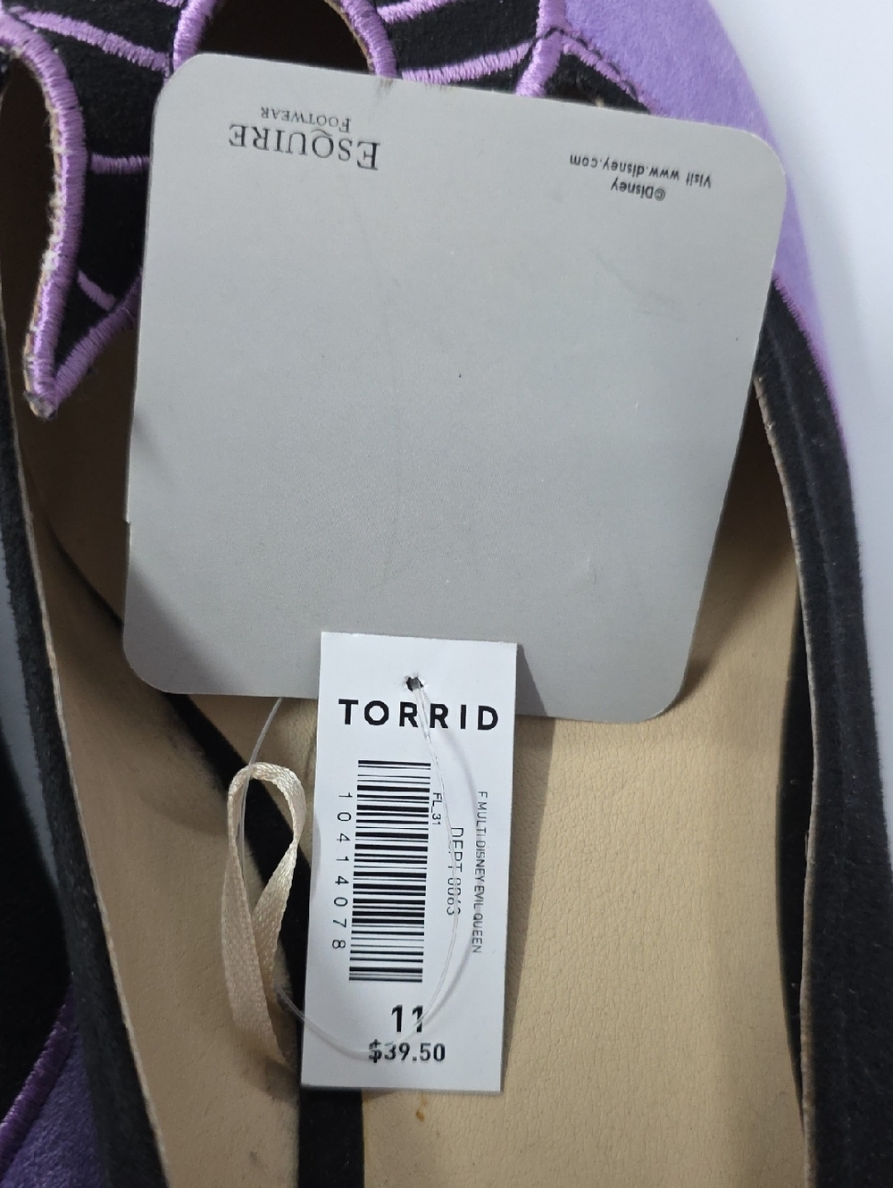 Torrid Disney Maleficient Villains Ballet Slipper Flat Character Shoes Size 11 - Picture 7 of 7